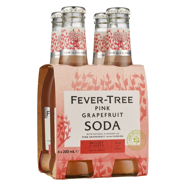 Fever Tree Soda Pink Grapefruit 4 x 200ml