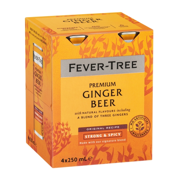 Fever Tree Premium Ginger Beer 4 x 250mL