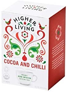 Higher Living Organic Tea Bags Cocoa Chilli 15 Pack