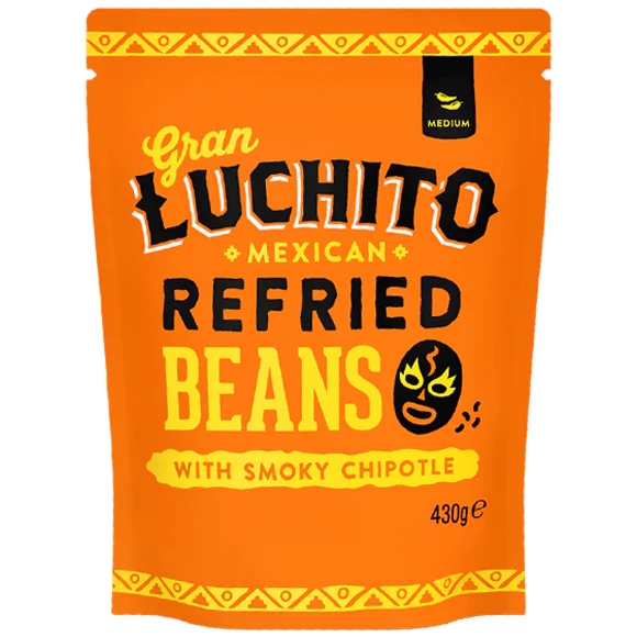 Gran Luchito Refried Beans Smoky Chipotle 430g