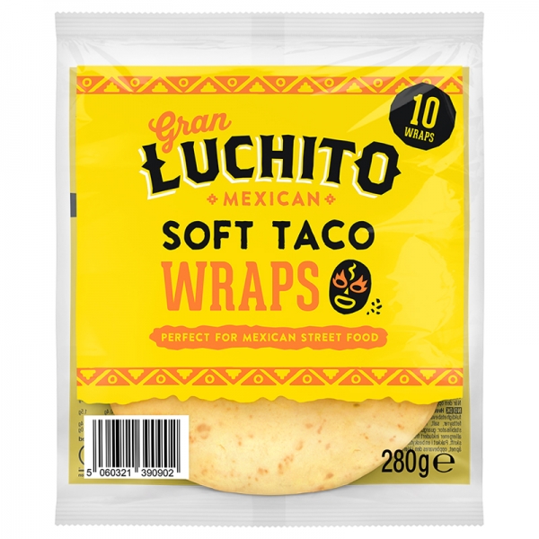 Gran Luchito Soft Taco Wraps 10 Pack 280g