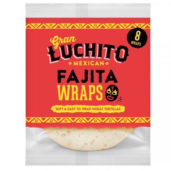 Gran Luchito Mexican Fajita Wraps 8 Pack 360g