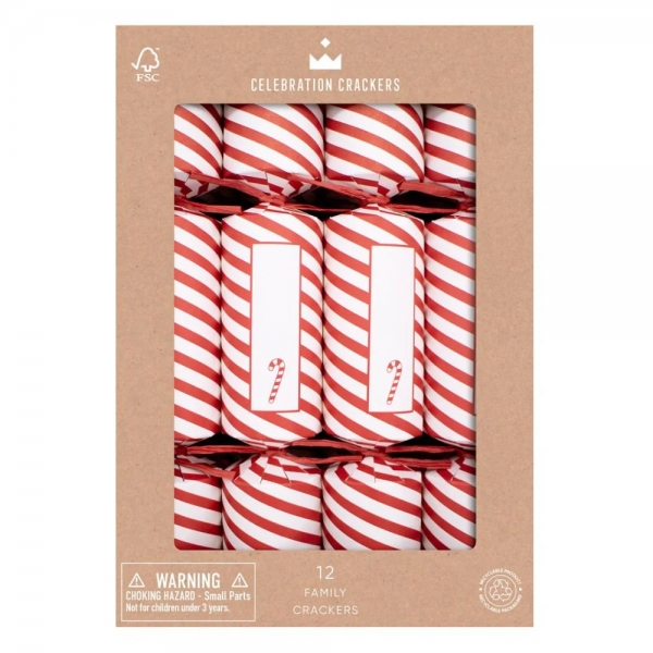 Celebration Crackers Bon Bons Candy Cane 12 Pack