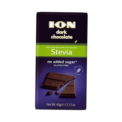 Ion Dark Chocolate Block Stevia 60g