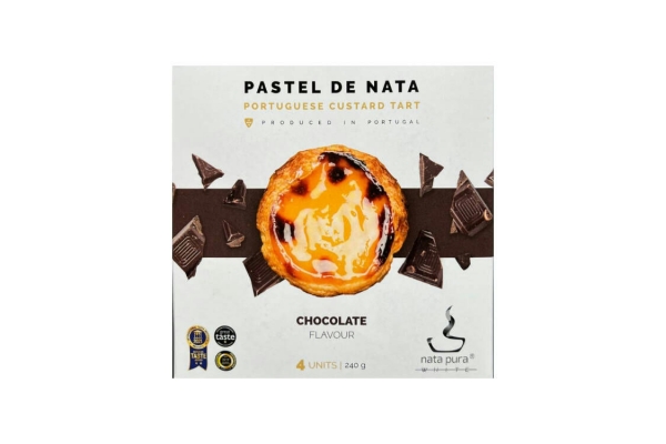 Nata Pura Portuguese Custard Tarts Chocolate 4 Pack 240g