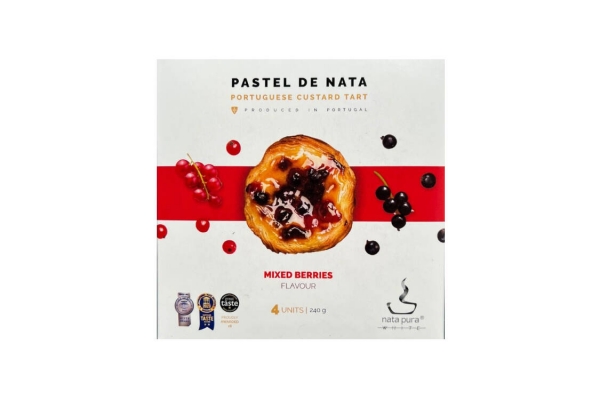 Nata Pura Portuguese Custard Tarts Mixed Berries 4 Pack 240g