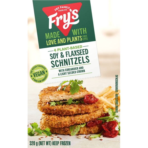 Fry's Soy & Flaxseed Schnitzel 4 Pack 320g