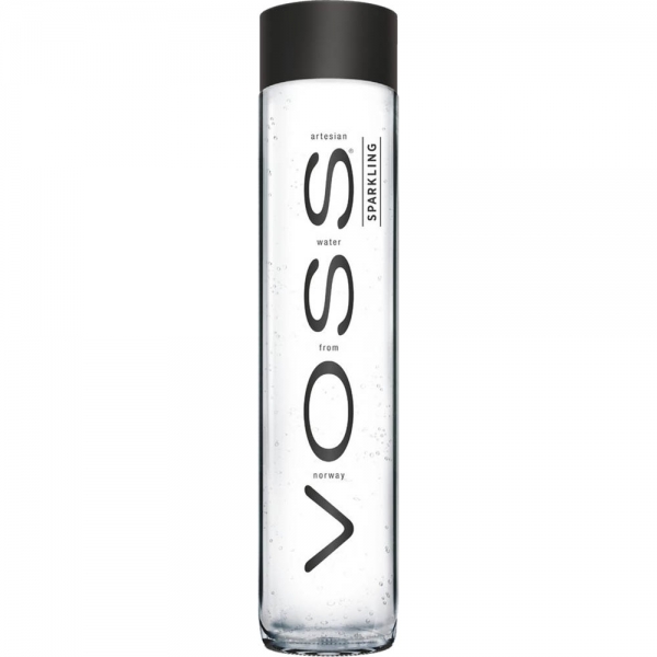 Voss Sparkling Water Glass Bottle 800mL