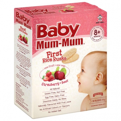 Baby Mum Mum Rice Rusk Strawberry + Beet 8 Months + 36g