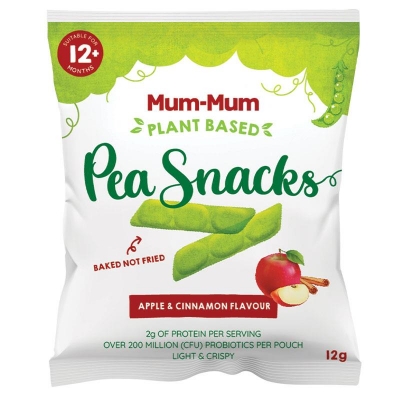 Mum-Mum Pea Snacks Apple & Cinnamon 12 Months + 12g