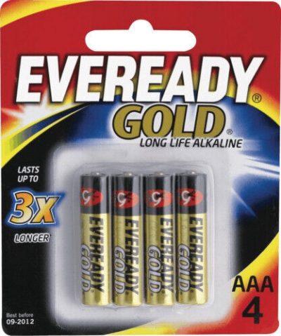 Eveready Batteries Gold AAA 4 Pack