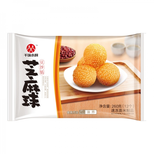 Frozen Sesame Red Bean Ball 12 Pack 260g