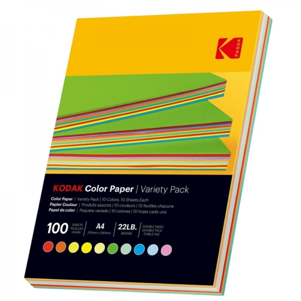 Kodak Colour Paper Variety Pack A4 100 Sheets