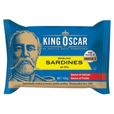 King Oscar Sardines In Oil One Layer 105g