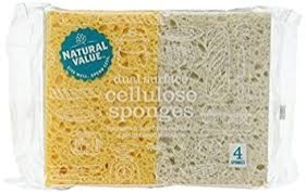 Natural Value Dual Surface Cellulose Sponge 4 Pack