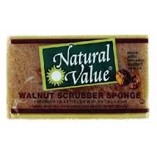 Natural Value Walnut Scrubber Sponge 1 Pack