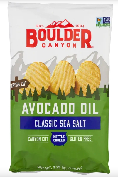 Boulder Canyon Avocado Oil Canyon Cut Chips Sea Salt 149g