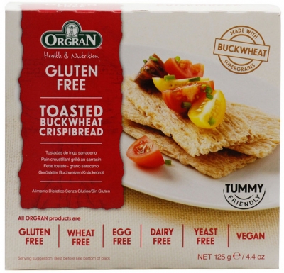 Orgran Gluten Free Crispibread Toasted Buckwheat 125g