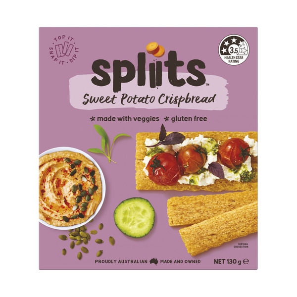 Orgran Spliits Crispbread Sweet Potato 130g