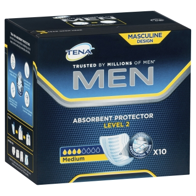 Tena Men Absorbent Protector Level 2 Medium 10 Pack