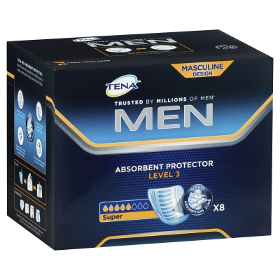 Tena Men Absorbent Protector Level 3 Super 8 Pack