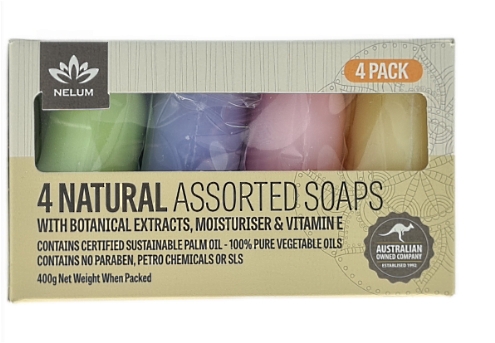 Nelum Natural Soap Assorted 4 Pack 400g