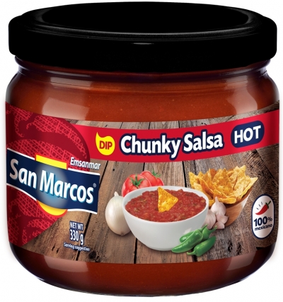 San Marcos Chunky Salsa Hot 330g