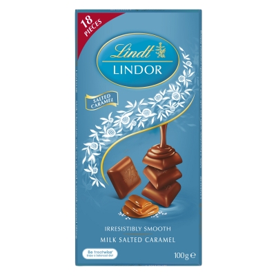 Lindt Lindor Chocolate Milk Salted Caramel 100g