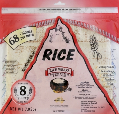 Mountain Bread Rice Wraps 8 Pack 200g