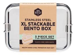 Ever Eco Stackable Bento & Mini Snack Box 2 Tier XL