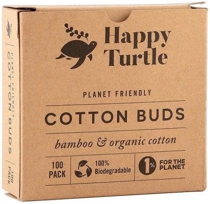 Happy Turtle Bamboo & Organic Cotton Buds 100 Pack