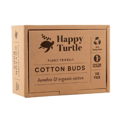 Happy Turtle Bamboo & Cotton Buds 200 Pack