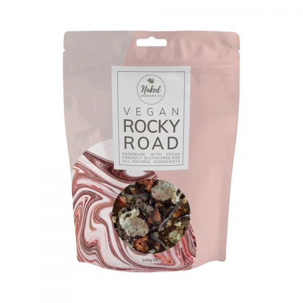 Naked Chocolate Co Vegan Rocky Road Dark Chocolate 100g