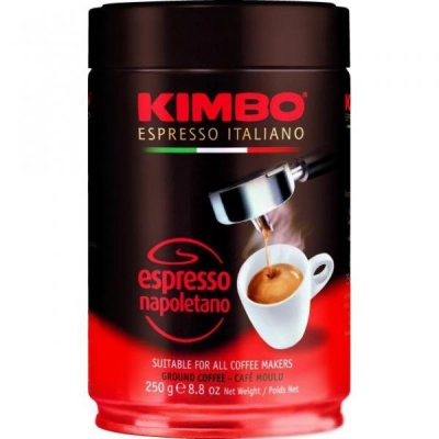 Kimbo Coffee Espresso Ground Black Tin 250g