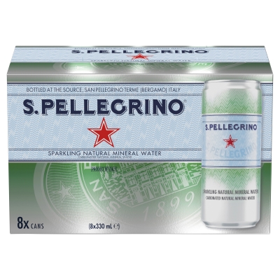 San Pellegrino Sparkling Mineral Water 8 x 330ml