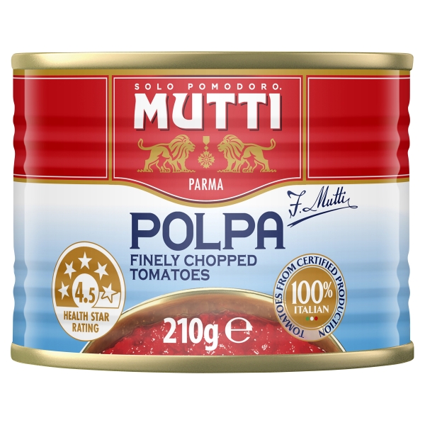 Mutti Polpa Finely Chopped Tomatoes 210g