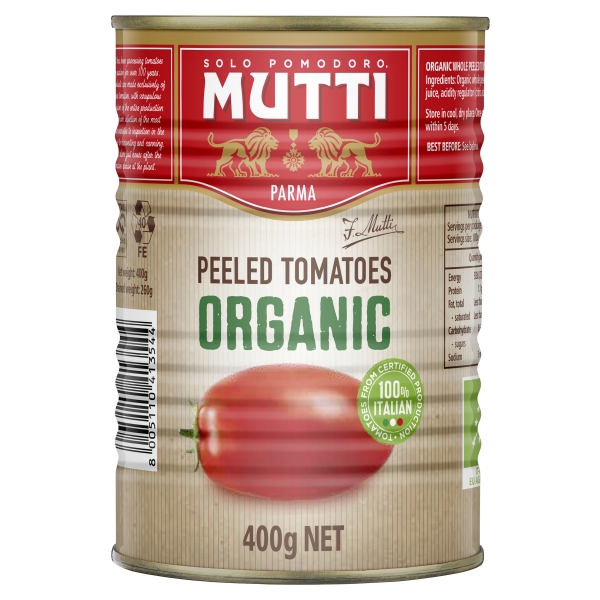 Mutti Whole Peeled Tomatoes Organic 400g