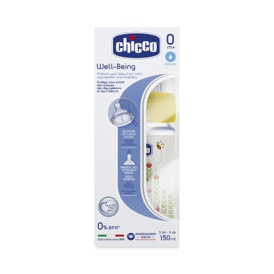 Chicco Wellbeing Unisex 0 Months+ Regular Flow Bottle 150ml