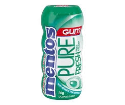 Mentos Gum Pure Fresh Spearmint Bottle 30g