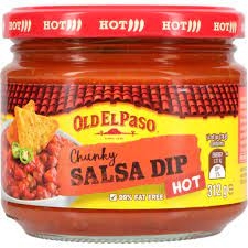 Old El Paso Dip Chunky Salsa Hot 312g