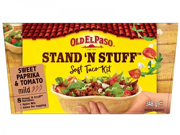 Old El Paso Stand & Stuff Soft Taco Kit 8 Pack 348g