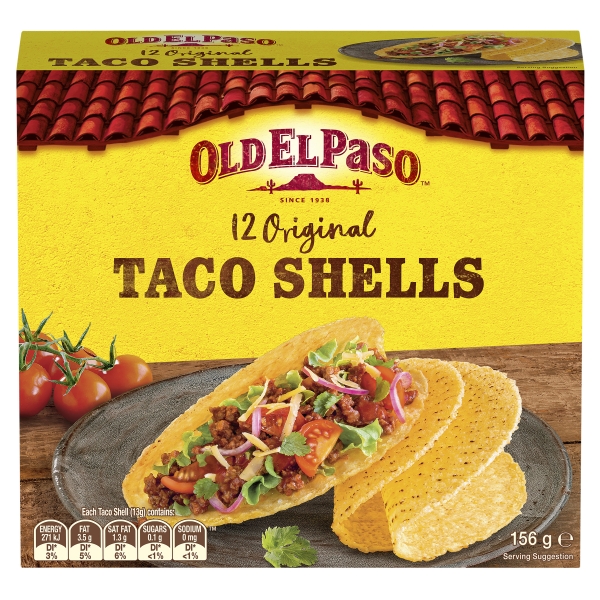 Old El Paso Taco Shells 12 Pack 156g