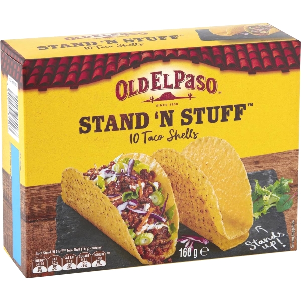 Old El Paso Stand & Stuff Taco Shells 10 Pack 160g