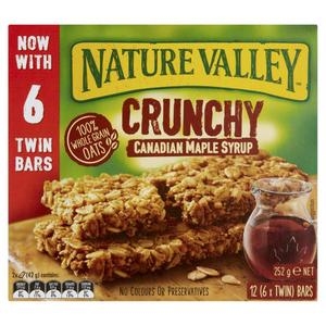 Nature Valley Crunchy Bar Canadian Maple Syrup 6 Twin Pack 252g