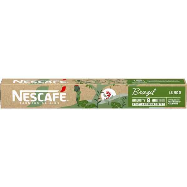 Nescafe Farmers Origins Brazil Nespresso Compatible Coffee Pods 10 pack