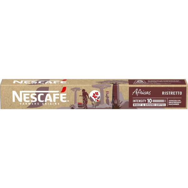 Nescafe Farmers Origins Africas Nespresso Compatible Coffee Pods 10 Pack