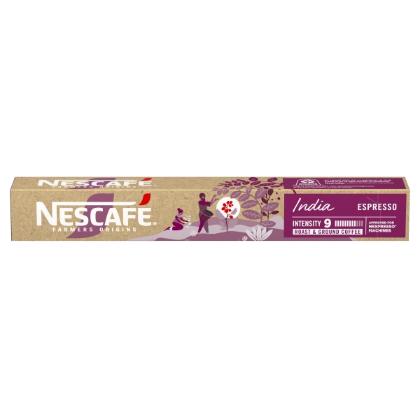 Nescafe Farmers Origins India Nespresso Compatible Coffee Pods 10 Pack