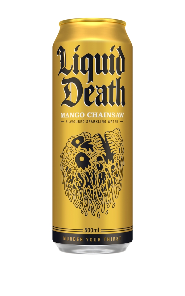 Liquid Death Sparkling Water Mango Chainsaw 500ml