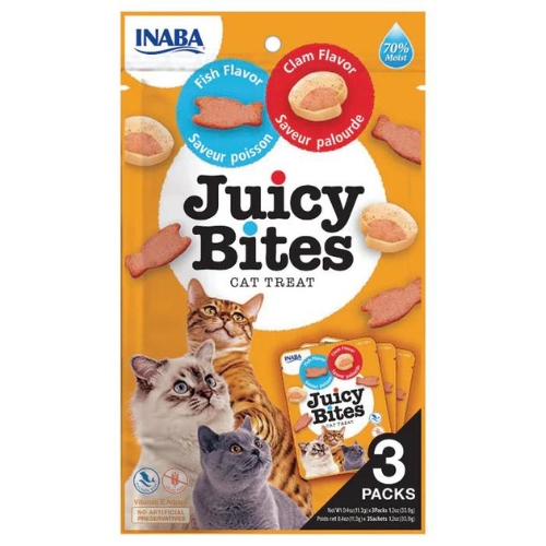 Inaba Cat Treat Juicy Bites Fish & Clam 3 Pack 33g