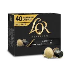 L'Or Espresso Capsules Ristretto 40 Pack 208g